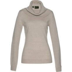 Golfy damskie: Sweter z szerokim golfem bonprix kamienisty melanż