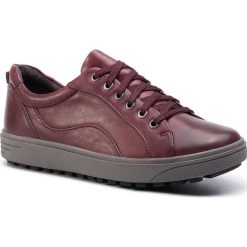Sneakersy JANA - 8-23601-23 Bordeaux 549. Czerwone półbuty damskie Jana, bez wzorów, ze skóry, bez obcasa, na płaskiej podeszwie, bez zapięcia. W wyprzedaży za 199,00 zł.