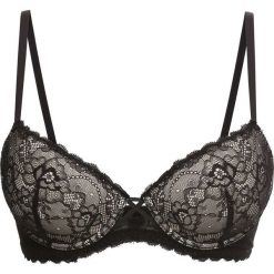 Biustonosz usztywniany bonprix czarny. Czarne biustonosze bonprix, w koronkowe wzory, z koronki. Za 54,99 zł.