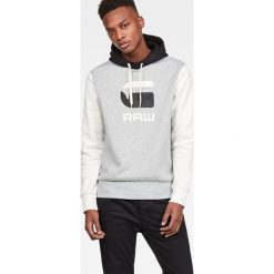 G-Star Raw - Bluza. Szare bluzy męskie G-Star RAW, xxl, z nadrukiem, z elastanu, retro, z kapturem, bez rękawów, z kapturem. W wyprzedaży za 319,90 zł.
