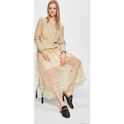 Silvian Heach - Spódnica. Szare spódniczki damskie Silvian Heach, s, z haftami, z elastanu, klasyczne, z podwyższonym stanem, maxi, rozkloszowane. Za 439,90 zł.