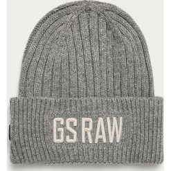 G-Star Raw - Czapka. Szare czapki męskie G-Star RAW, z aplikacjami, z wiskozy, retro. Za 179,90 zł.