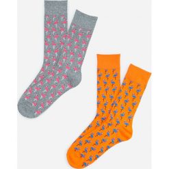 Skarpety 2 pack - Szary. Szare skarpetki męskie Reserved, bez wzorów. Za 24,99 zł.