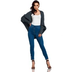 Sweter oversize kimonowy - grafit, Uniwersalny. Swetry damskie e-margeritka.pl, uniwersalny, bez wzorów, casualowe, bez rękawów, bez kaptura. Za 149,99 zł.