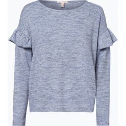 T-shirty damskie: Esprit Casual – Damska koszulka z długim rękawem z dodatkiem lnu, niebieski