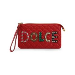 Dolce & Gabbana Pochette BI0931AI4898. Kopertówki damskie Dolce & Gabbana, z nadrukiem, ze skóry, z nadrukiem, bez dodatków. Za 1619,00 zł.