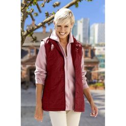Komplet DALINA BORDO. Bluzy sportowe damskie IVET, bez wzorów, z materiału, bez rękawów, bez kaptura. W wyprzedaży za 59,00 zł.