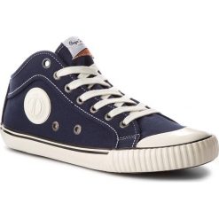 Trampki PEPE JEANS - Industry 1973 PMS30429 Navy 595. Niebieskie tenisówki męskie Pepe Jeans, z gumy. W wyprzedaży za 189,00 zł.