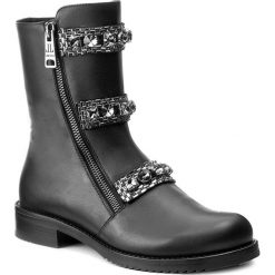 Buty zimowe damskie: Botki LORIBLU – 8I K2T196 KK Vitello Nero/Camoscio Nero