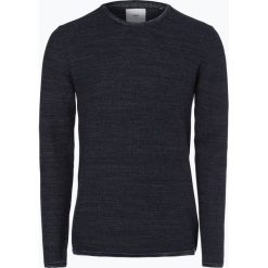 Swetry klasyczne męskie: Minimum – Sweter męski – Reiswood 2.0, niebieski