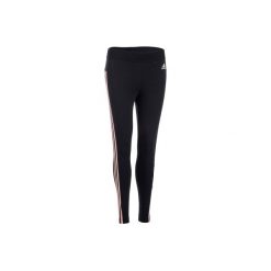 Legginsy slim Gym & Pilates 3S 500 damskie. Czarne legginsy sportowe damskie marki Adidas, s, z bawełny. Za 129,99 zł.