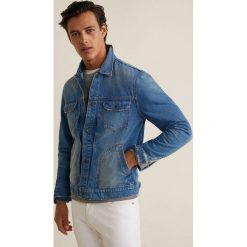 Mango Man - Kurtka jeansowa Paul3. Szare kurtki męskie jeansowe marki Mango Man, l. W wyprzedaży za 139,90 zł.