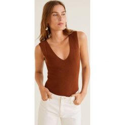 Mango - Top Safari. Bluzki damskie Mango, s, bez wzorów, z wiskozy, bez kołnierzyka. Za 89,90 zł.