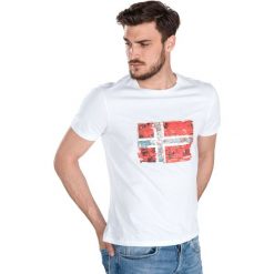 Napapijri Seitem Koszulka Biały. Białe podkoszulki męskie Napapijri, xxl, z nadrukiem, z bawełny, bez kołnierzyka, z krótkim rękawem, krótkie. Za 180,95 zł.