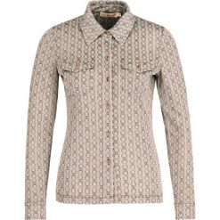 Koszula Tory Burch 55100. Brązowe bluzki damskie Tory Burch, m, bez wzorów, z wiskozy, bez kołnierzyka, bez rękawów. W wyprzedaży za 739,00 zł.