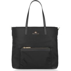 Torebka damska 88-4E-225-1. Czarne torebki klasyczne damskie Wittchen, w paski, z nylonu, eleganckie, bez dodatków. Za 459,00 zł.
