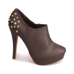 Eleganckie Botki Na Szpilce 8860P Khaki. Brązowe botki damskie ButyModne, eleganckie, na wysokim obcasie, na obcasie, bez zapięcia. Za 68,00 zł.