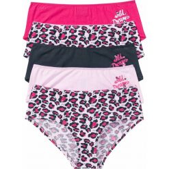 Figi "panty" bonprix jasnoróżowy kryształowy - ciemnoróżowy - nocny niebieski z nadrukiem. Różowe panty damskie bonprix, z nadrukiem. Za 64,95 zł.