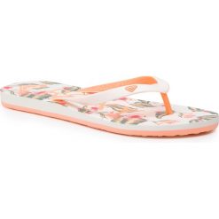 Japonki ROXY - ARJL100669 Gsw. Białe klapki damskie Roxy, bez wzorów, z tworzywa sztucznego, bez obcasa. Za 85,00 zł.