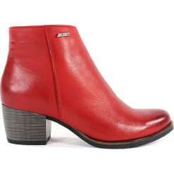 BOTKI DAMSKIE ACO 3329 BOR. Botki damskie ACORD, ze skóry, bez obcasa, bez zapięcia. Za 289,00 zł.