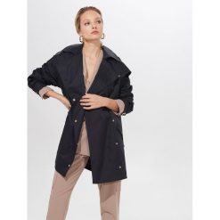 Płaszcz oversize - Granatowy. Niebieskie płaszcze damskie Mohito, bez wzorów. Za 229,99 zł.