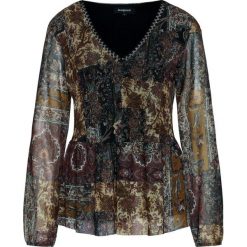 Bluzka Desigual Katrina 20WWTKCI. Pomarańczowe bluzki damskie Desigual, xxl, bez wzorów, bez kołnierzyka, bez rękawów. Za 349,00 zł.