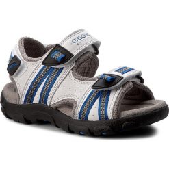 Sandały GEOX - J S.Strada A J4224A 0CE14 C0556 White/Royal. Białe sandały chłopięce marki Geox, z materiału. W wyprzedaży za 169,00 zł.