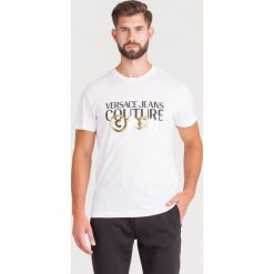 T-SHIRT Versace Jeans Couture. Białe t-shirty męskie m, z nadrukiem, z bawełny, z okrągłym kołnierzem. Za 246,95 zł.