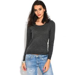 Sweter w kolorze antracytowym. Szare swetry damskie William de Faye, bez wzorów, z kaszmiru, bez rękawów, bez kaptura. W wyprzedaży za 109,95 zł.