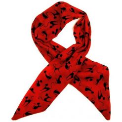 Alber Zoran Apaszka Damska Meow. Czerwone chusty damskie Alber Zoran, bez wzorów, eleganckie. Za 109,00 zł.