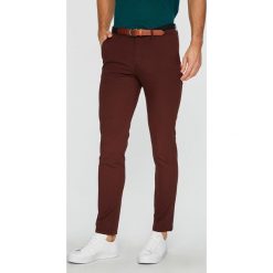 Selected - Spodnie. Brązowe spodnie męskie Selected, na co dzień, m, w paski, z elastanu, casualowe. W wyprzedaży za 149,90 zł.