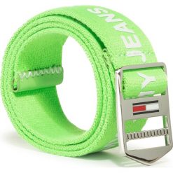 Pasek Męski TOMMY JEANS - Tjm Explorer Belt 3.5 AM0AM06029 Lac. Zielone paski męskie Tommy Jeans, w paski, z jeansu. Za 139,00 zł.