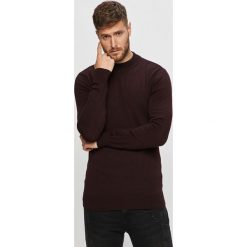 Brave Soul - Sweter. Brązowe swetry męskie Brave Soul, s, bez wzorów, z bawełny, z okrągłym kołnierzem, bez kaptura. Za 69,90 zł.