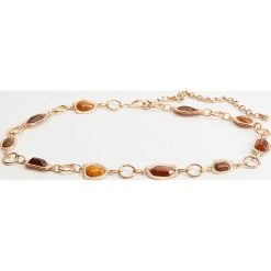 Mango - Pasek Stones. Żółte paski damskie Mango, w paski, z materiału. Za 89,90 zł.