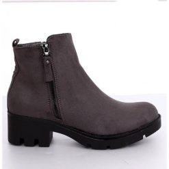 Botki sztyblety szare NC832 Grey. Szare botki damskie ButyModne, na jesień, z zamszu, klasyczne, bez obcasa, na zamek. W wyprzedaży za 159,00 zł.