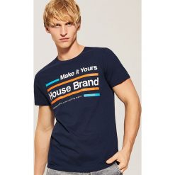 T-shirt Granatowy. Niebieskie t-shirty męskie House, l. Za 29,99 zł.