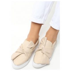 Trampki damskie slip on: Beżowe Slip On Kerny
