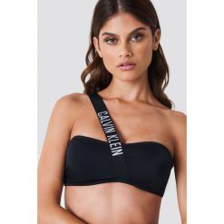 Stroje dwuczęściowe damskie: Calvin Klein Góra bikini Strap Bandeau-RP – Black