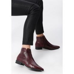 Bordowe Botki Comiston. Czerwone botki damskie Born2be, biznesowe, na zamek. Za 159,99 zł.