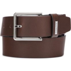 Calvin Klein Pasek Brązowy. Pomarańczowe paski męskie Calvin Klein, w paski, ze skóry. Za 216,95 zł.