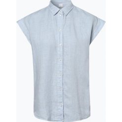 BOSS Casual - Bluzka damska z lnu – Emirta, niebieski. Niebieskie bluzki damskie marki BOSS Casual, bez wzorów, casualowe, bez kołnierzyka, bez rękawów. Za 479,95 zł.