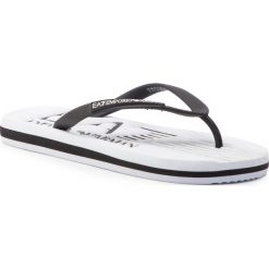 Japonki EA7 EMPORIO ARMANI - XBQ002 XK082 00001 White. Czarne klapki męskie EA7 Emporio Armani, bez wzorów, z tworzywa sztucznego. W wyprzedaży za 179,00 zł.