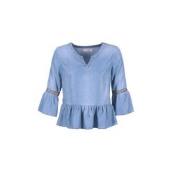 Bluzki Cream GRY DENM. Niebieskie bluzki damskie marki Cream, bez wzorów, bez kołnierzyka, bez rękawów. Za 279,20 zł.