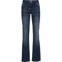 Wygodne dżinsy ze stretchem BOOTCUT bonprix ciemnoniebieski. Niebieskie jeansy damskie bonprix, z jeansu. Za 89,99 zł.