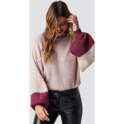 Swetry klasyczne damskie: Trendyol Sweter z bufiastym rękawem - Pink