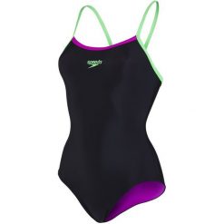Speedo Strój Kąpielowy Thinstrap Muscleback. Czarne stroje kąpielowe damskie marki Speedo, bez wzorów, eleganckie. W wyprzedaży za 118,00 zł.