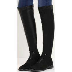 Czarne Kozaki Mark My Words. Czarne buty zimowe damskie Born2be, z materiału, na obcasie. Za 139,99 zł.