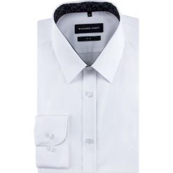 Koszula MICHELE slim KDBS000473. Białe koszule męskie Giacomo Conti, na lato, m, bez wzorów, z bawełny, eleganckie, z klasycznym kołnierzykiem, z długim rękawem. Za 259,00 zł.