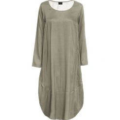 Sukienka bonprix khaki. Zielone sukienki damskie bonprix, bez wzorów, z okrągłym kołnierzem, bez rękawów. Za 119,99 zł.