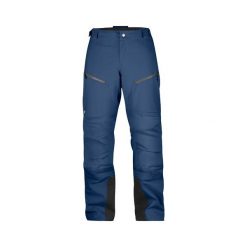 Fjällräven Bergtagen Eco-Shell Trousers W, Mountain Blue | 570 | 44. Niebieskie kombinezony damskie Fjällräven, bez wzorów, bez kołnierzyka, bez rękawów. Za 2971,26 zł.